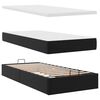 vidaXL Cadre de lit ottoman avec matelas noir 80x200 cm similicuir