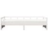 vidaXL Lit de jour avec matelas blanc 80x200 cm bois de pin massif