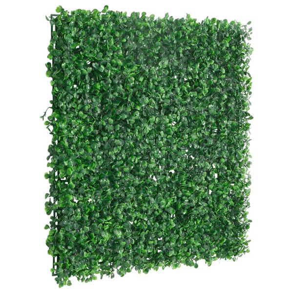 vidaXL Cl&ocirc;ture &agrave; feuilles d&rsquo;arbustes artificiels 24 pcs vert 50x50 cm