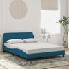 vidaXL Lit avec matelas Dover bleu 120x200 cm velours