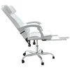 vidaXL Fauteuil inclinable de bureau Blanc Similicuir