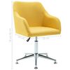 vidaXL Chaise pivotante de bureau Jaune Tissu
