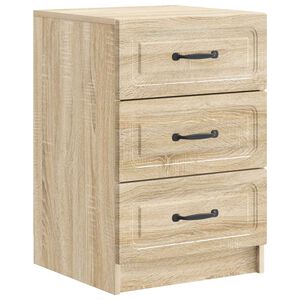vidaXL Cabinet de chevet avec tiroir Ch&ecirc;ne Sonoma 43 x 41 x 63,5 cm