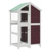 vidaXL Maison &agrave; oiseaux moka 97x81x152 cm bois massif de pin