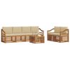 vidaXL Ensemble de canap&eacute;s d'ext&eacute;rieur 7 pcs Naturel et Beige