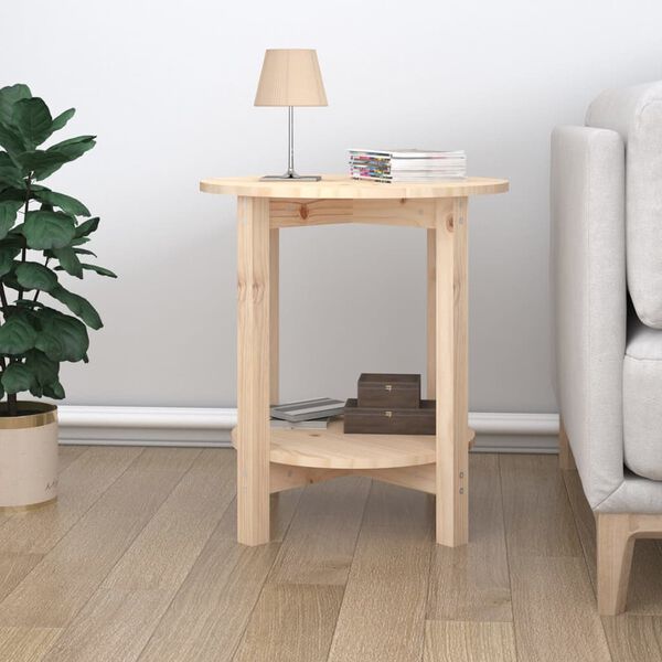 vidaXL Table basse &Oslash; 55x60 cm Bois massif de pin