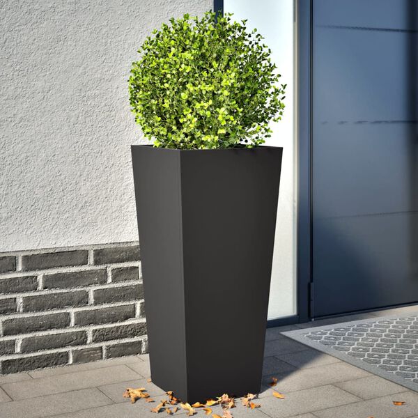 vidaXL Jardini&egrave;res 2 pcs noir 35x35x75 cm acier