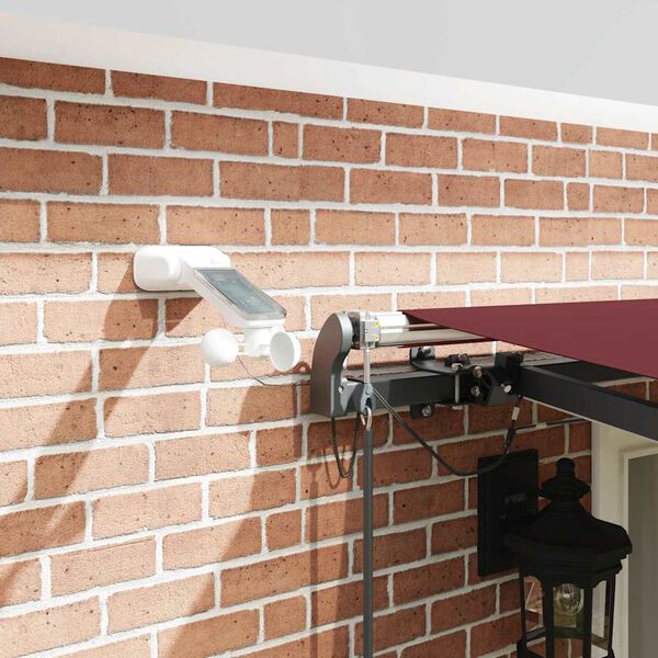 vidaXL Auvent r&eacute;tractable automatique avec LED bordeaux 500x300 cm