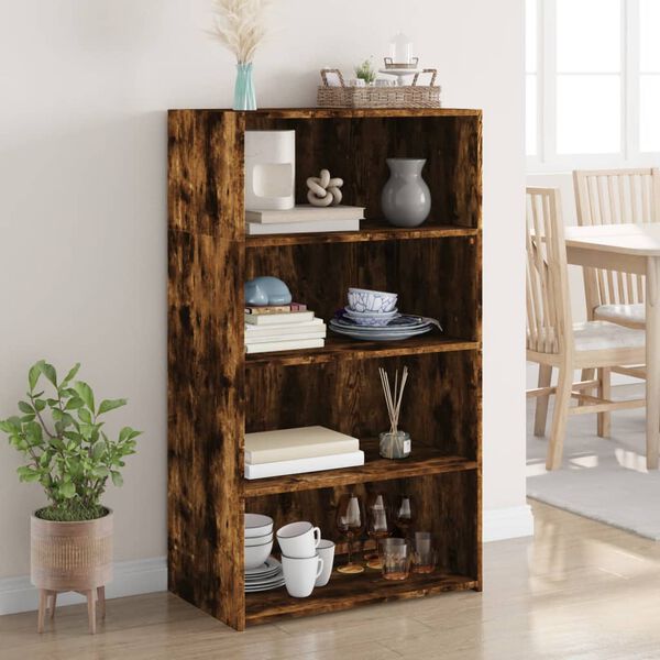 vidaXL Buffet haut ch&ecirc;ne fum&eacute; 70x41x124 cm bois d'ing&eacute;nierie