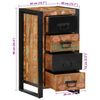 vidaXL Armoire à tiroir multicolore 40x40x75 cm bois de récupération