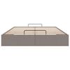 vidaXL Cadre de lit ottoman sans matelas taupe 140x200 cm tissu