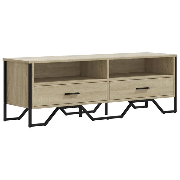 vidaXL Meuble TV chêne sonoma 122x34x41 cm bois d'ingénierie