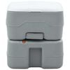 vidaXL Toilette de Camping Gris et blanc 41,5 x 36,5 x 37,5 cm