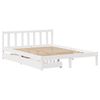 vidaXL Cadre de lit sans matelas blanc 140x200 cm bois de pin massif