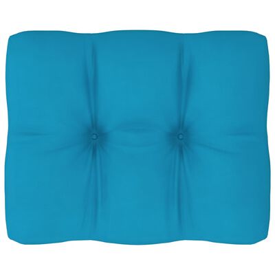 vidaXL Coussin de palette bleu 50x40x10 cm tissu