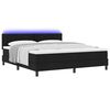 vidaXL Lit &agrave; ressorts avec matelas Noir 180 x 200 cm tissu