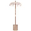 vidaXL Parasol balinais avec base Cr&egrave;me 95 x 95 x 260 cm