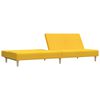 vidaXL Canap&eacute;-lit &agrave; 2 places avec repose-pied Jaune Tissu