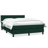vidaXL Sommier &agrave; lattes de lit et matelas vert fonc&eacute; 140x210cm velours