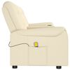 vidaXL Fauteuil de massage inclinable et porte-gobelets 4 places crème