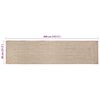 vidaXL Tapis Naturel et blanc 80 x 400 cm Jute