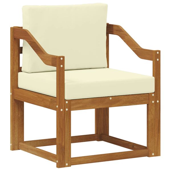 vidaXL Canap&eacute; d&rsquo;ext&eacute;rieur Bois d'acacia massif et polyester Naturel