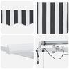 vidaXL Auvent r&eacute;tractable automatique avec LED anthracite et blanc