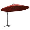 vidaXL Parasol suspendu avec poteau terre cuite 3 m
