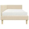 vidaXL Cadre de lit d'angle avec matelas Autre 2 pcs Cr&egrave;me tissu