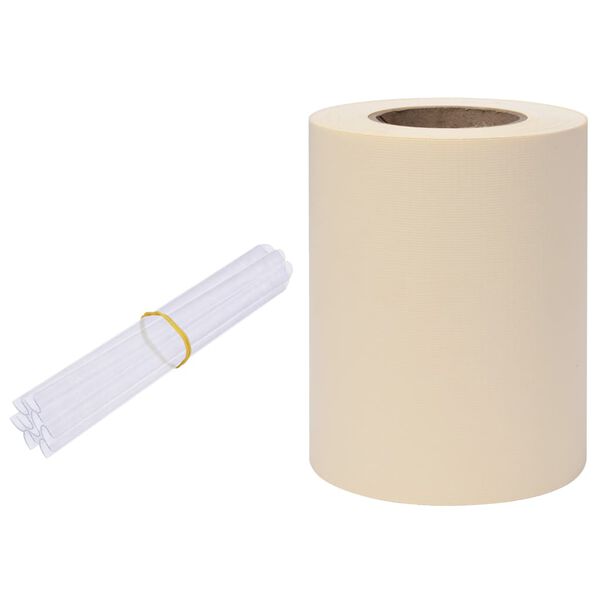 vidaXL Écran d'intimité de jardin PVC 35x0,19 m Crème