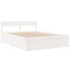 vidaXL Cadre de lit sans matelas blanc 140x200 cm bois de pin massif