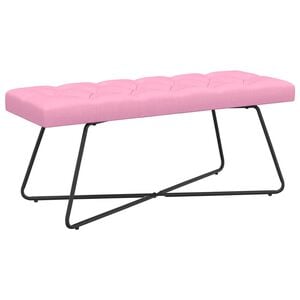 vidaXL Banc avec capitonnage bouton Rose 110 x 40 x 46 cm Tissu