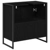 vidaXL Cabinet de salle de bain avec porte Ch&ecirc;ne noir 60 x 30 x 60 cm