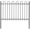 vidaXL Cl&ocirc;ture de jardin BOXTEL avec arceau sup&eacute;rieur en acier 170 x 120 cm noir