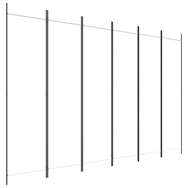vidaXL Cloison de s&eacute;paration 6 panneaux Blanc 300x200 cm Tissu