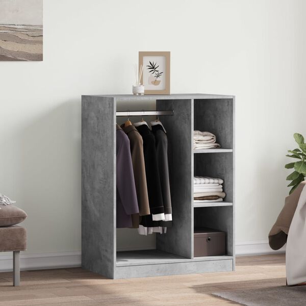 vidaXL Garde-robe gris b&eacute;ton 77x48x102 cm bois d'ing&eacute;nierie
