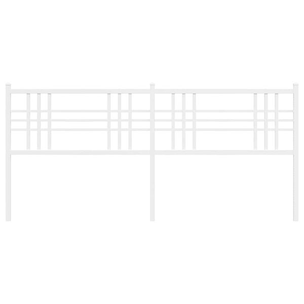 vidaXL T&ecirc;te de lit de remplacement m&eacute;tal blanc 200 cm