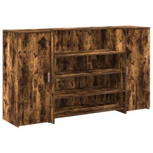 vidaXL Bureau de r&eacute;ception ch&ecirc;ne fum&eacute; 180x50x103,5cm bois d'ing&eacute;nierie