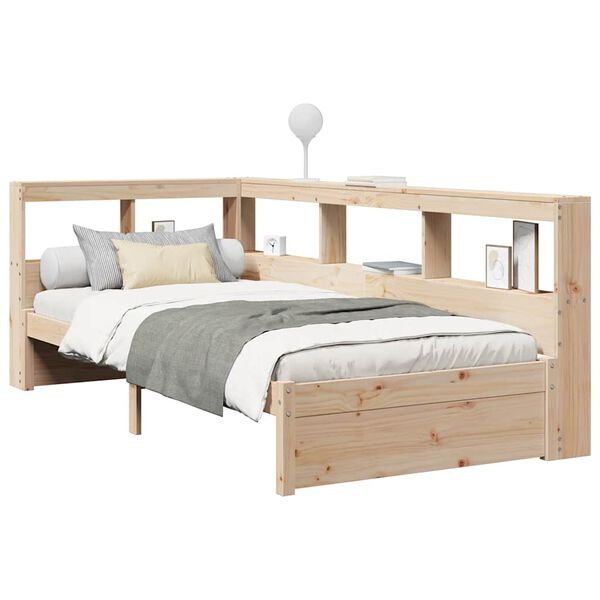 vidaXL Lit biblioth&egrave;que sans matelas 100x200 cm bois massif de pin