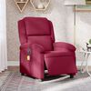 vidaXL Fauteuil inclinable massage électrique rouge bordeaux velours