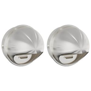 vidaXL Couvre-vent Air 2 pcs Argent 200 mm Acier inoxydable