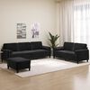 vidaXL Ensemble de canap&eacute;s 3 pcs coussins d&eacute;coratifs et coussins Noir