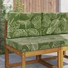vidaXL Coussin de canap&eacute; d'ext&eacute;rieur 2 pcs Mod&egrave;le feuille Polyester
