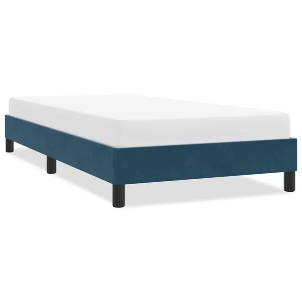 vidaXL Cadre de lit sans matelas bleu fonc&eacute; 80x220 cm velours