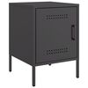vidaXL Table de chevet noir 36x39x50,5 cm acier
