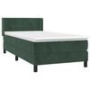 vidaXL Sommier &agrave; lattes de lit avec matelas Vert fonc&eacute; 90x190 cm
