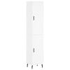 vidaXL Buffet haut Blanc 34,5x34x180 cm Bois d'ing&eacute;nierie