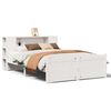vidaXL Lit biblioth&egrave;que sans matelas blanc 140x200 cm bois pin massif