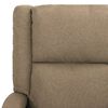 vidaXL Fauteuil de massage Taupe Tissu