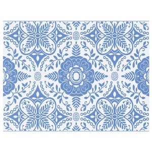 vidaXL Tapis d'ext&eacute;rieur Floral ARAKIL Bleu b&eacute;b&eacute; et blanc 400 &times; 300 cm